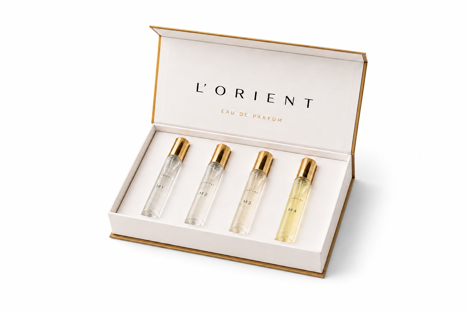 מארז ההתנסות L'ORIENT על רקע לבן – מבט נוסף